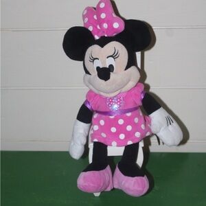 Disney Minnie Mouse Stuffed Animal in Pink with white polka dots